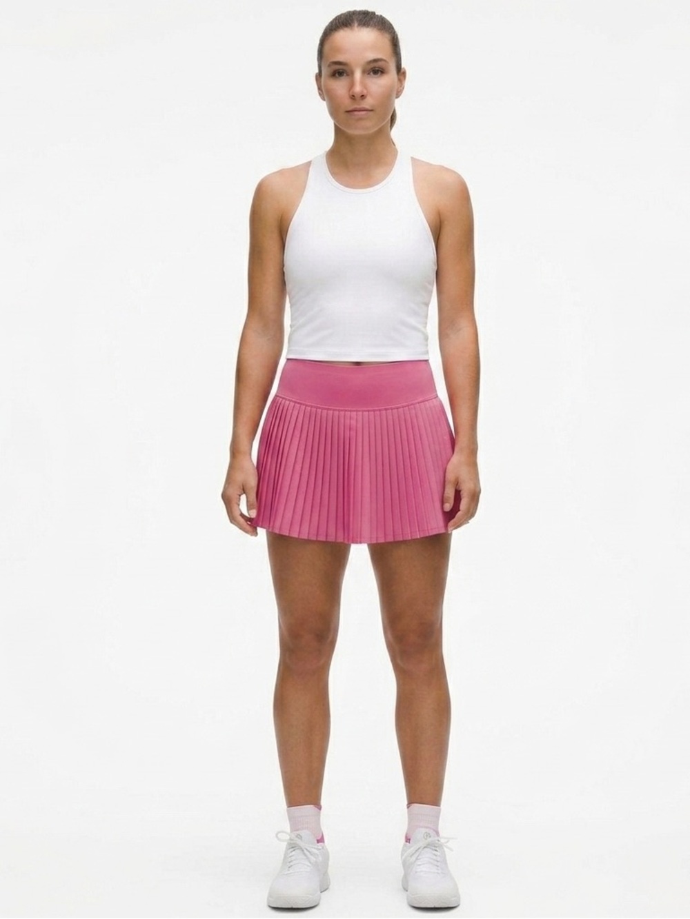 JoyLab Hot Pink Pleated Skater Skirt Indie Rocker Bohemian